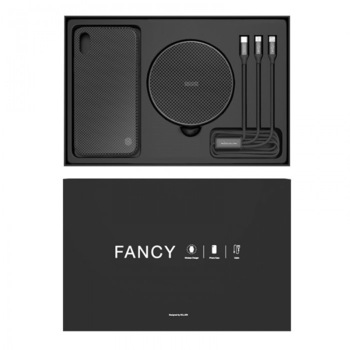 Set cadou Nillkin, iPhone X, Cablu de date 3 in 1, Incarcator wireless, Husa, Negru Set cadou Nillkin, iPhone X, Cablu de date 3 in 1, Incarcator wireless, Husa, Negru