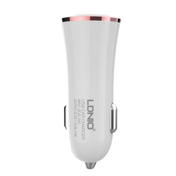 Incarcator auto LDNIO DL-C28 2X USB 3.4A / Alb + 1 x Cablu Lighting Incarcator auto LDNIO DL-C28 2X USB 3.4A / Alb + 1 x Cablu Lighting