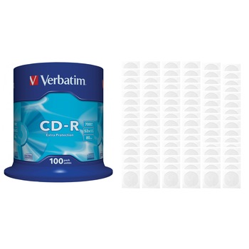 CD-R disc Verbatim 700MB/80minute 52x spindle EXTRA PROTECTION 100 bucati cu 100 plicuri CD-R disc Verbatim 700MB/80minute 52x spindle EXTRA PROTECTION 100 bucati cu 100 plicuri
