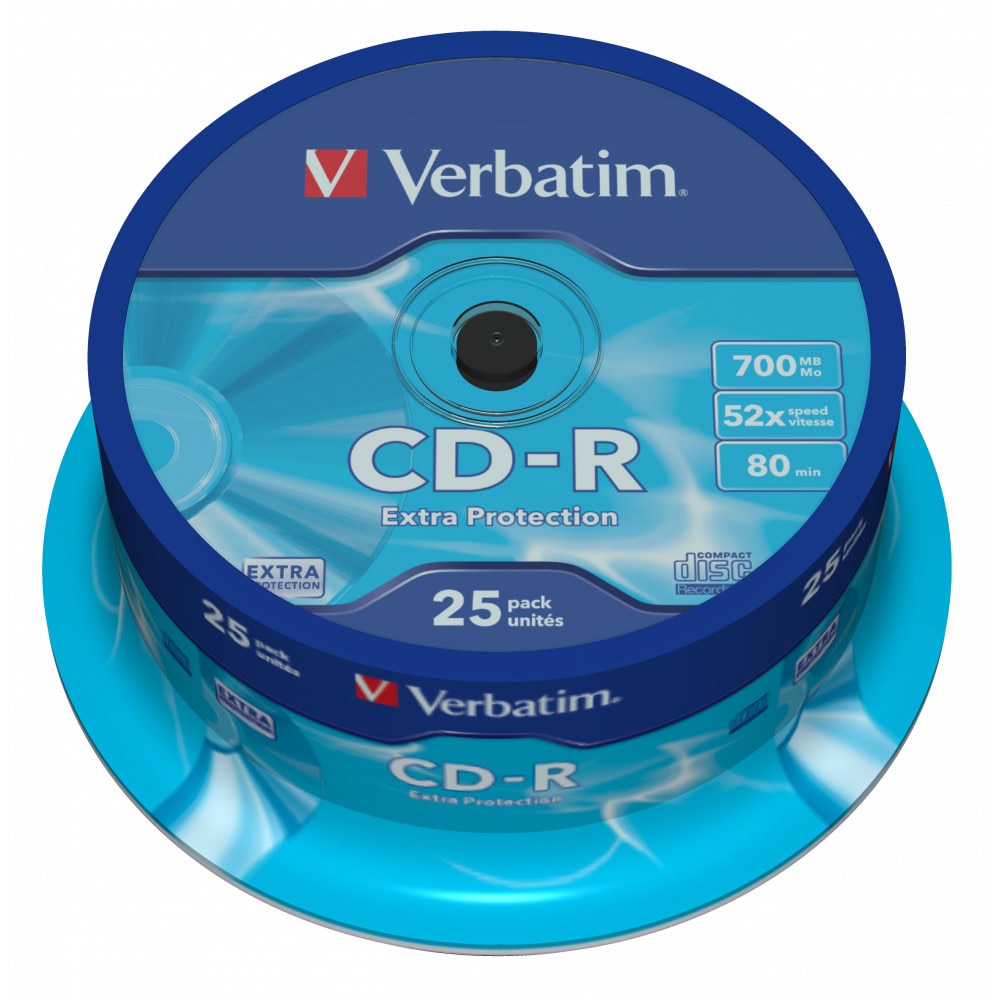 CD-R disc Verbatim 700MB/80minute 52x spindle EXTRA PROTECTION 25 bucati