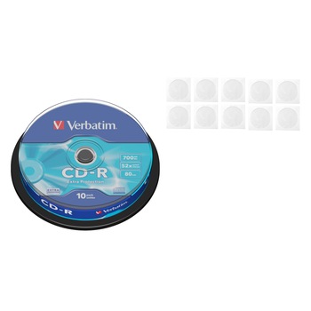 CD-R disc Verbatim 700MB/80minute 52x spindle EXTRA PROTECTION 10 bucati cu 10 plicuri CD-R disc Verbatim 700MB/80minute 52x spindle EXTRA PROTECTION 10 bucati cu 10 plicuri
