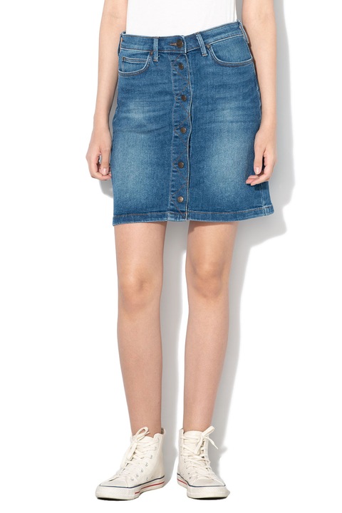 Lee, Разкроена дънкова пола, Син, 26