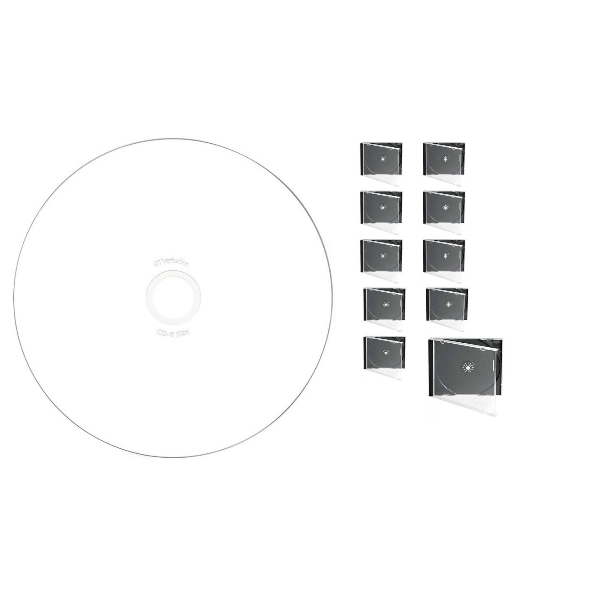 CD-R disc Verbatim 700MB/80minute 52x printabil AZO 10 bucati cu carcasa jewel id-brand