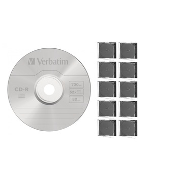 CD-R disc Verbatim 700MB/80minute 52x spindle AZO CRYSTAL 10 bucati cu carcasa slim CD-R disc Verbatim 700MB/80minute 52x spindle AZO CRYSTAL 10 bucati cu carcasa slim