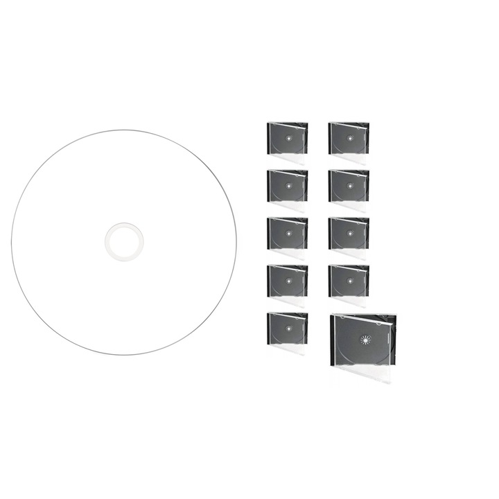 Диск Verbatim CD-R 700MB/80 минути 52x печатаем шпиндел AZO CRYSTAL 10 броя с non-id jewel case