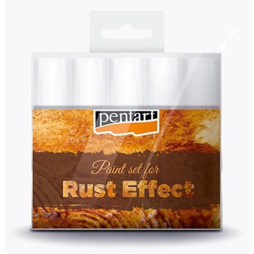 Set mixt pentru efect de rugina Pentart, 5 x 20 ml