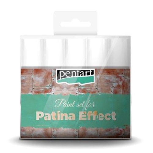 Set vopsele acrilice pentru efect patina Pentart, 5 x 20 ml