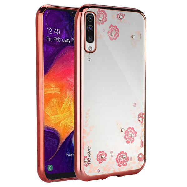 Husa Samsung Galaxy A50 TPU Flori Rose Gold
