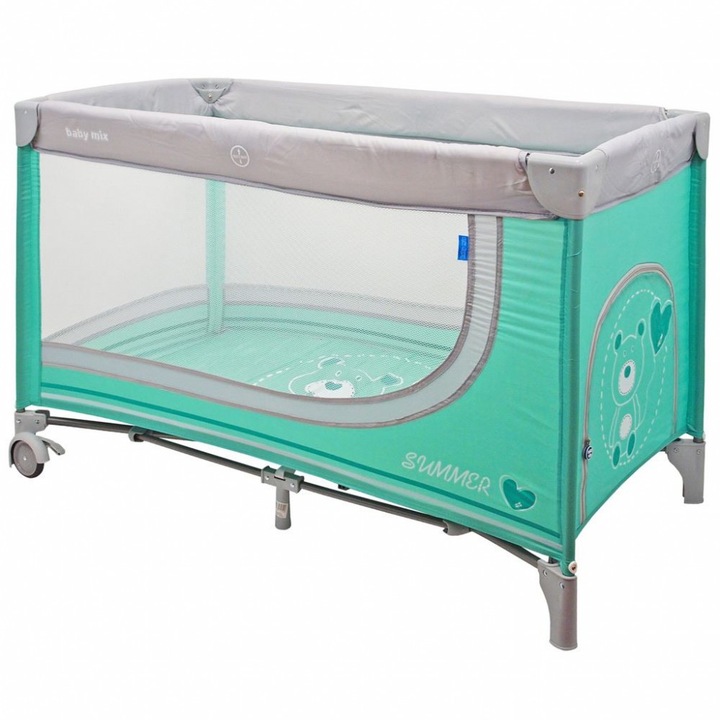 Baby Mix Gyermek Utazóágy Maci Mint