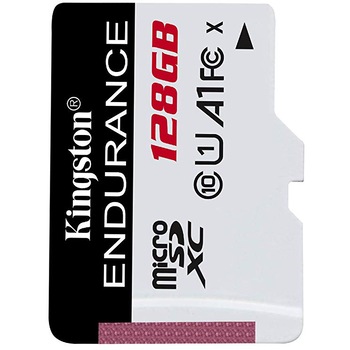 Card de memorie Kingston MicroSDXC Endurance, 128GB, 95R/45W, Clasa 10, UHS-I Card de memorie Kingston MicroSDXC Endurance, 128GB, 95R/45W, Clasa 10, UHS-I