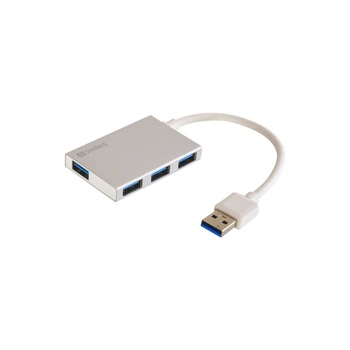 Accesoriu de retea pentru conectarea simultana a mai multor dispozitive , Sandberg , USB 3.0 4 porturi , alb Accesoriu de retea pentru conectarea simultana a mai multor dispozitive , Sandberg , USB 3.0 4 porturi , alb