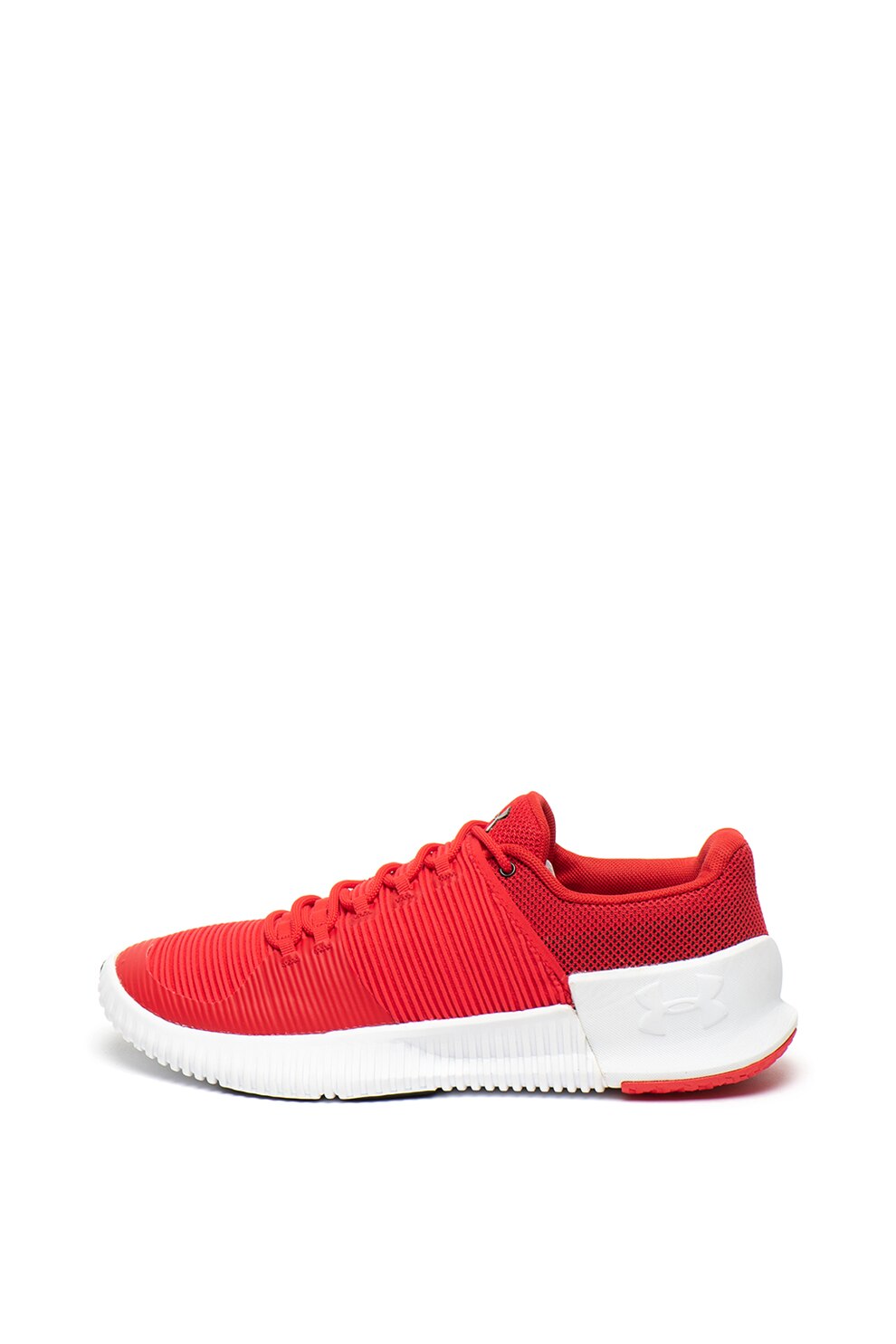 Under Armour, Pantofi sport usori cu aspect striat Utimate Speed, Rosu, 10