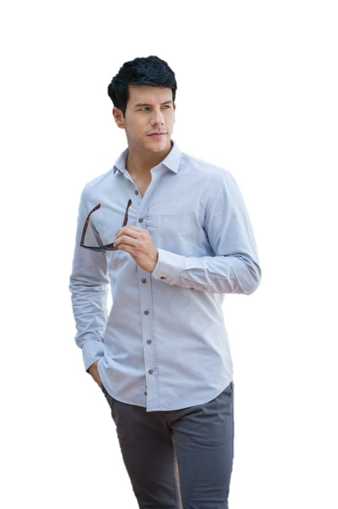 Hosszú ujjú ing, Red Mountain, egyiptomi pamut, szürke, M-es méret