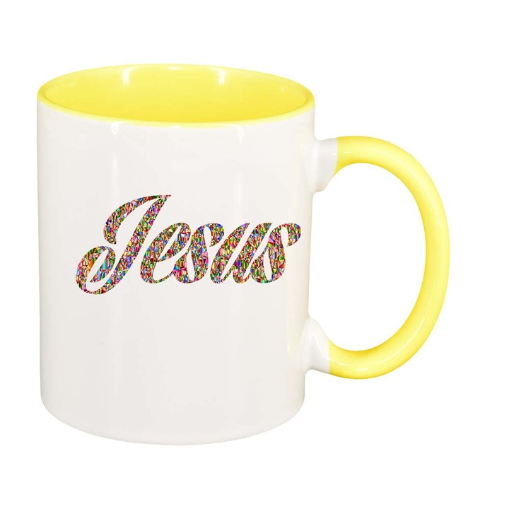 Bögre "Christ", sárga belső, 330ml, D1098
