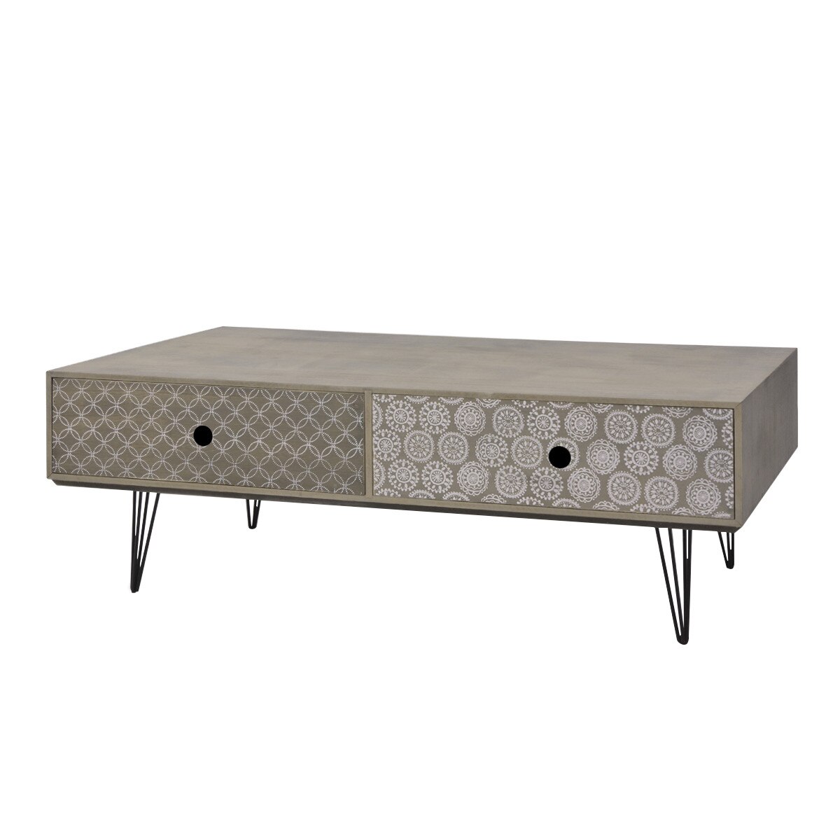 Masa de cafea, VidaXL 100 x 60 x 35 cm, gri