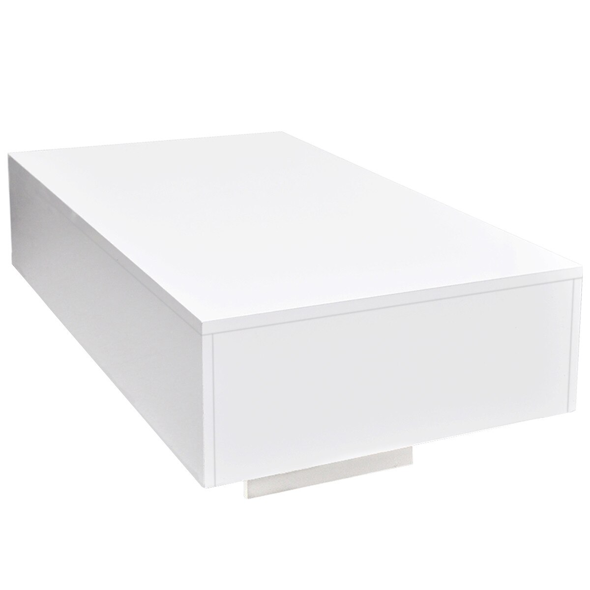 Masuta de cafea lucioasa, vidaXL, alb, 85 x 55 x 31 cm