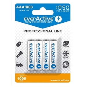 Acumulatori EverActive AAA , R3 1050 mAh Professional Line 4 bucati / set