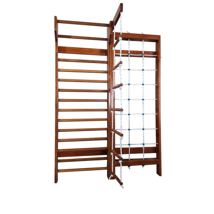 Spalier Gimnastica multifunctional, Lemnaria Jder, 200x160 cm, M520LC1, colorat, lemn, 12 bare