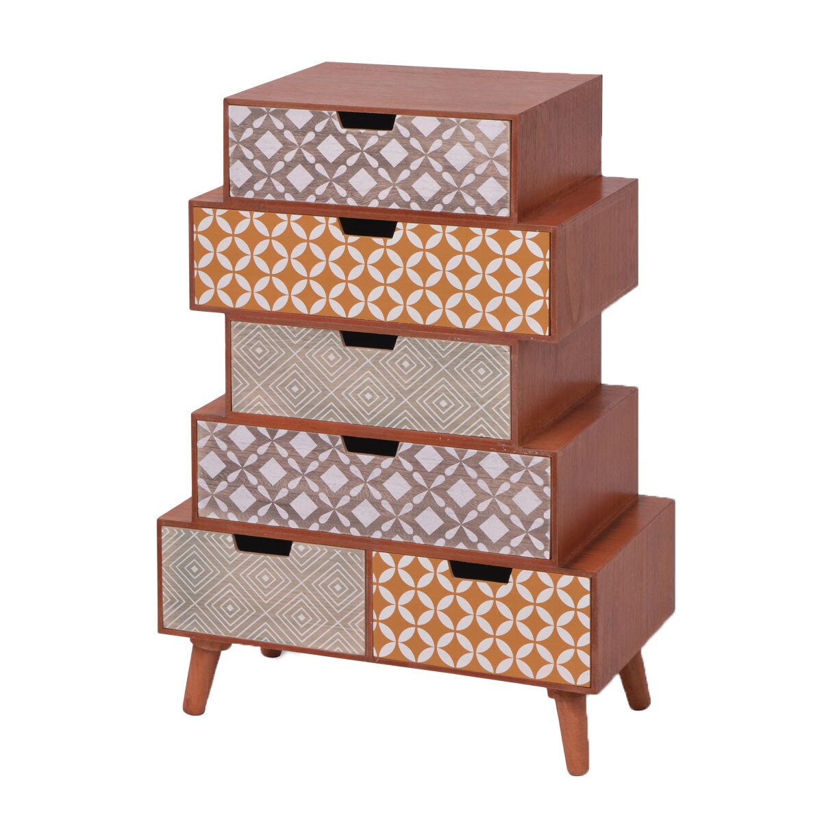 Comoda laterala cu 6 sertare, vidaXL, maro, 60 x 30 x 86 cm