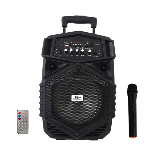 Set Boxa Portabila Karaoke KTS-605A USB/BT/MP3/FM/AUX audio/TF card + microfon cadou+Cadou Casti in-ear tip Earpods cu Microfon si Telecomanda pentru Iphone, Ipad, Ipod, Android