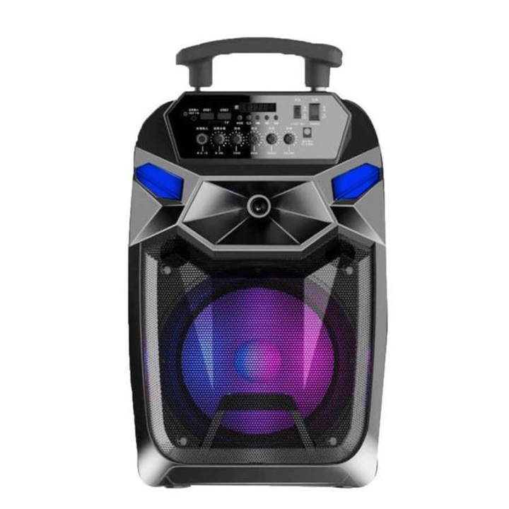 Boxa portabila Ailiang karaoke bass puternic ,microSD card, USB , AUX in , bluetooth , display digital , cu microfon