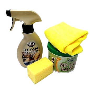 Pachet Solutie Curatare Tapiterie Piele + Crema Hidratare si Protectie Tapiterie Piele