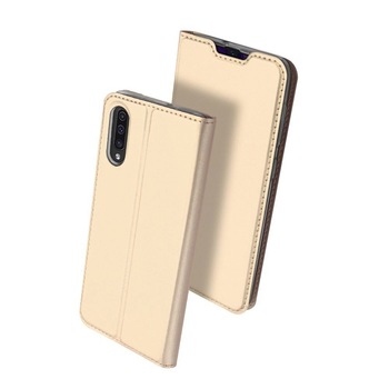 Husa Carte Dux Ducis Anti Amprenta pentru Samsung Galaxy A50 & A30s, Auriu Husa Carte Dux Ducis Anti Amprenta pentru Samsung Galaxy A50 & A30s, Auriu
