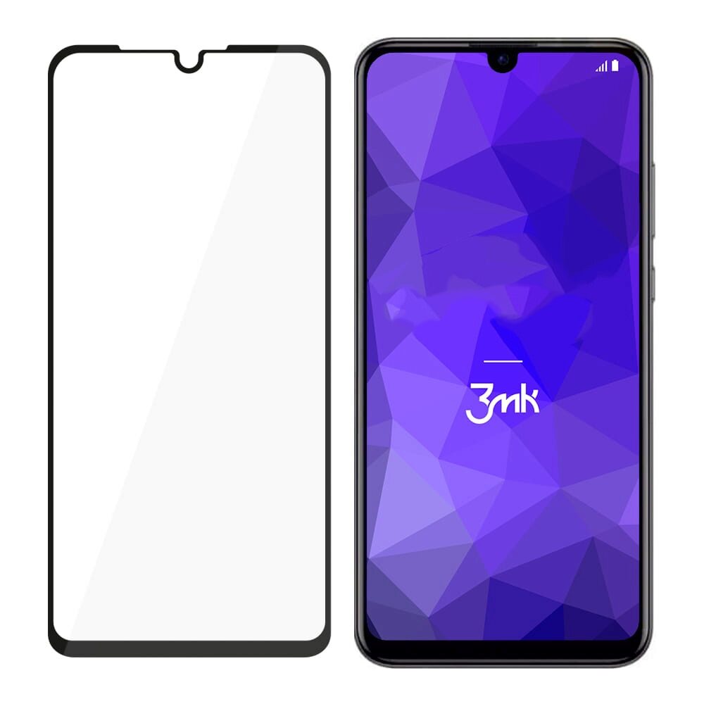 Folie Protectie Sticla 3MK Hard Glass Max pentru Huawei P30, Full Screen, 9H, 0.2 mm, Negru