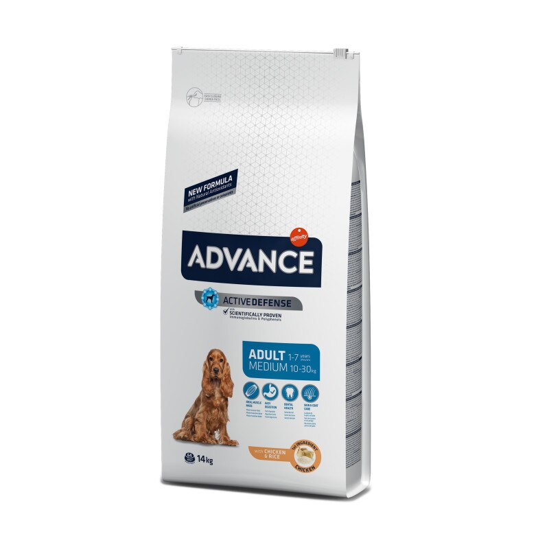 Hrana uscata pentru caini, Advance Medium Adult, sac 14 Kg