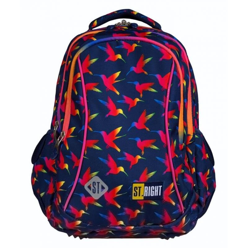 Ghiozdan Scolari si Prescolari 3 Compartimente St.Right - Rainbow Birds BP26