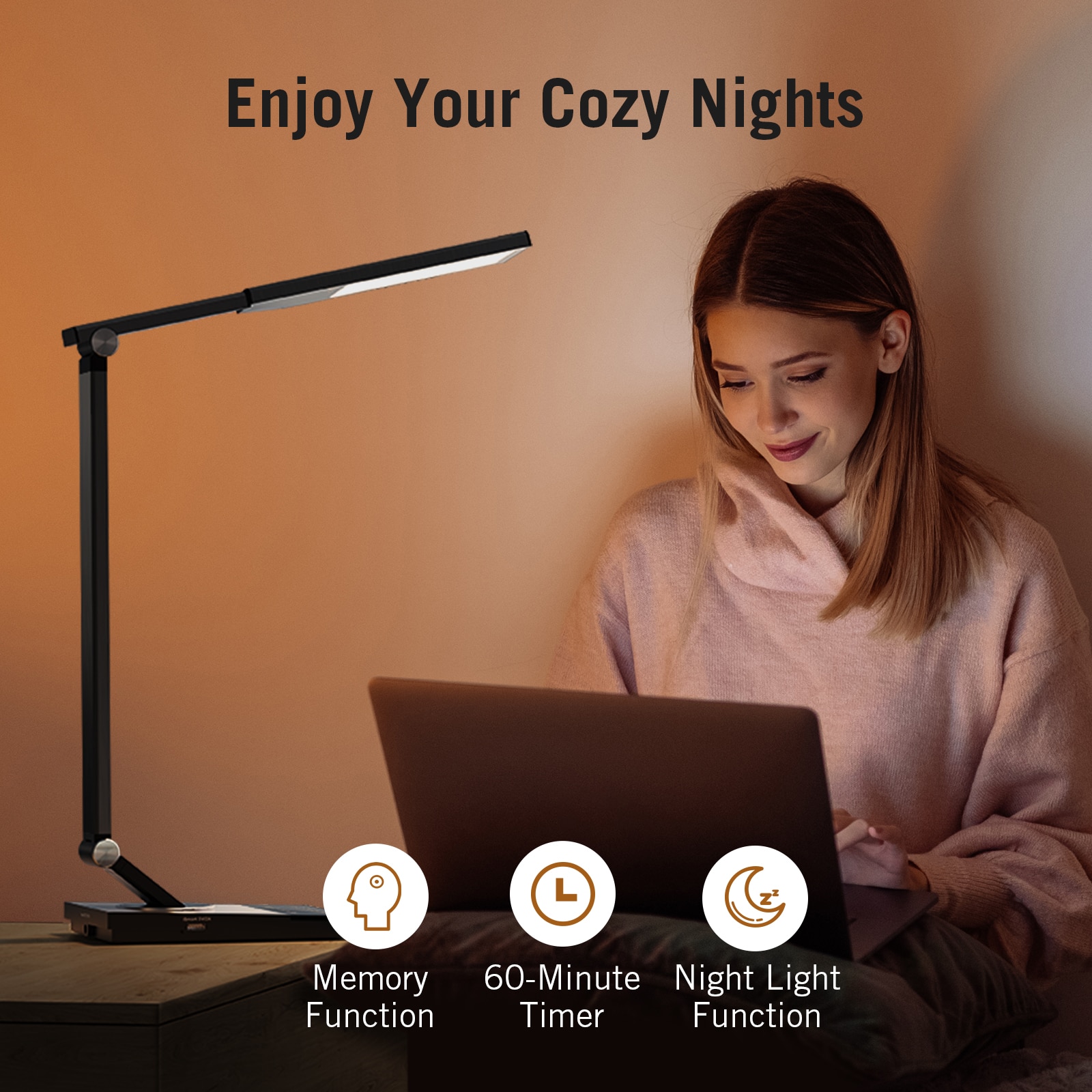 Лампа LED TaoTronics TT-DL16, Защита на очите, Control touch,