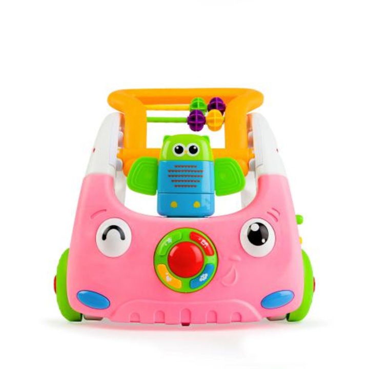 Antemergator interactiv Discovery Car 3 in 1 roz