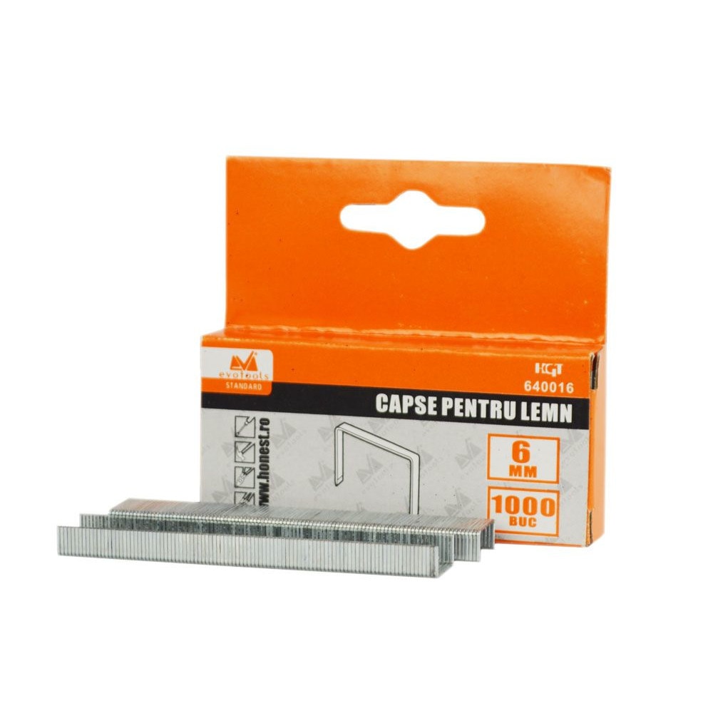 Capse pentru lemn 6x0.75 mm - 1000 buc Evotools