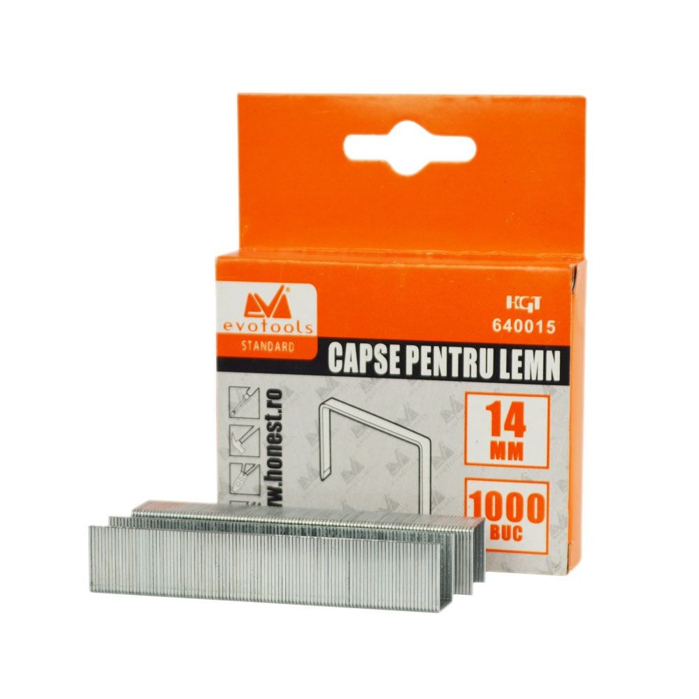 Capse pentru lemn 14x0.75 mm - 1000 buc Evotools