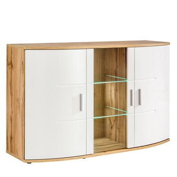 Comoda Genarom Jelly 27 WTW JLS , Stejar Wotan / Alb Lucios, 150 x 95 x 50 cm Comoda Genarom Jelly 27 WTW JLS , Stejar Wotan / Alb Lucios, 150 x 95 x 50 cm