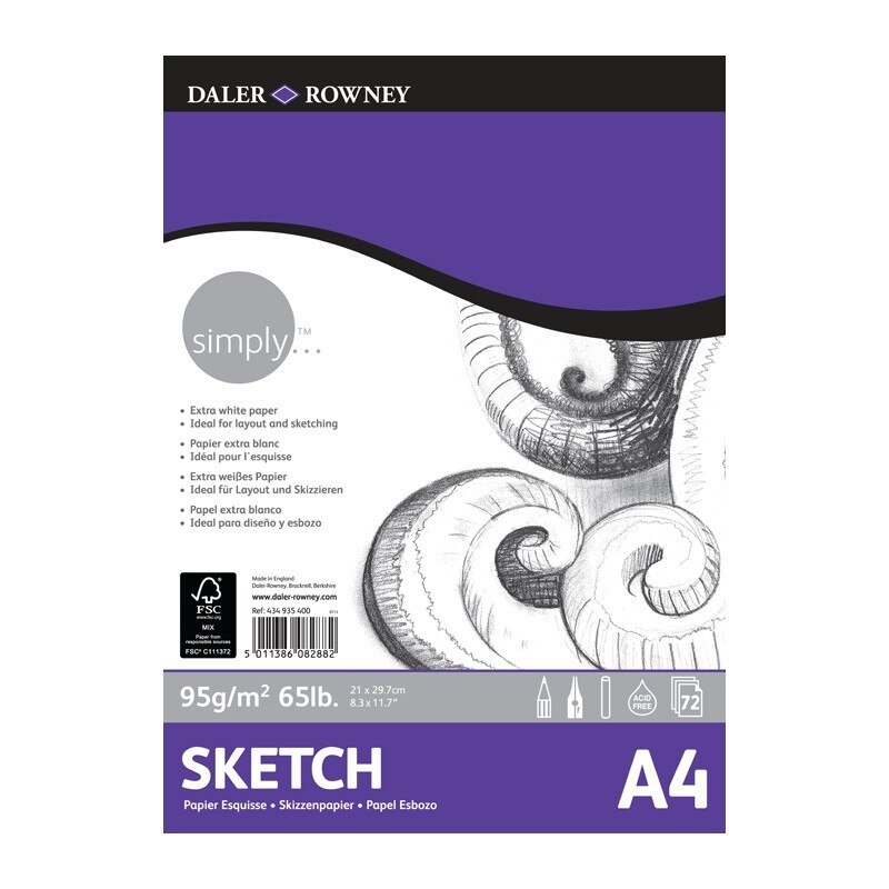 Bloc schite Simply A4 Daler Rowney