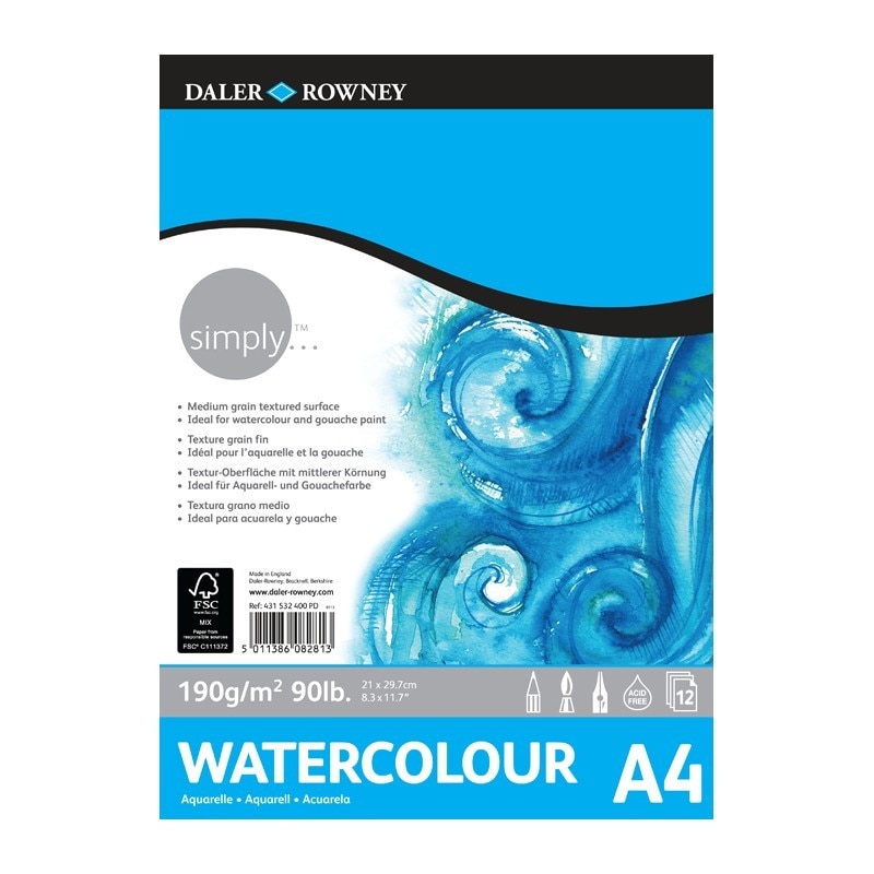 Bloc acuarela A4 Simply Daler Rowney