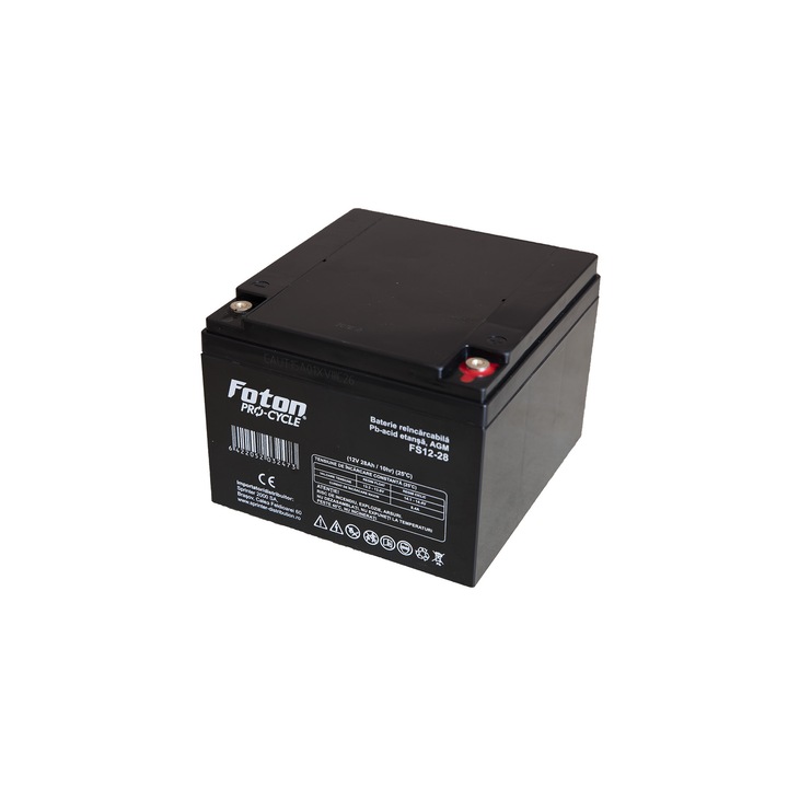 Acumulator cu plumb Foton FS12-28 12V 28Ah, AGM VRLA