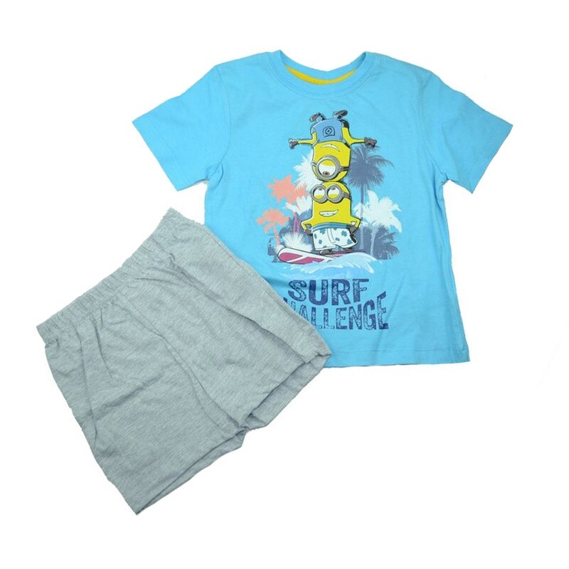 Pijama vara baieti Sun City Minions EP2153, Multicolor, 128