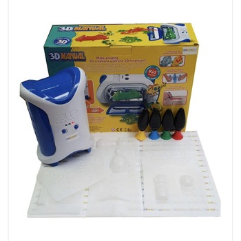 Imprimanta 3D de creatie a propriilor jucarii pentru copii, albastru Imprimanta 3D de creatie a propriilor jucarii pentru copii, albastru