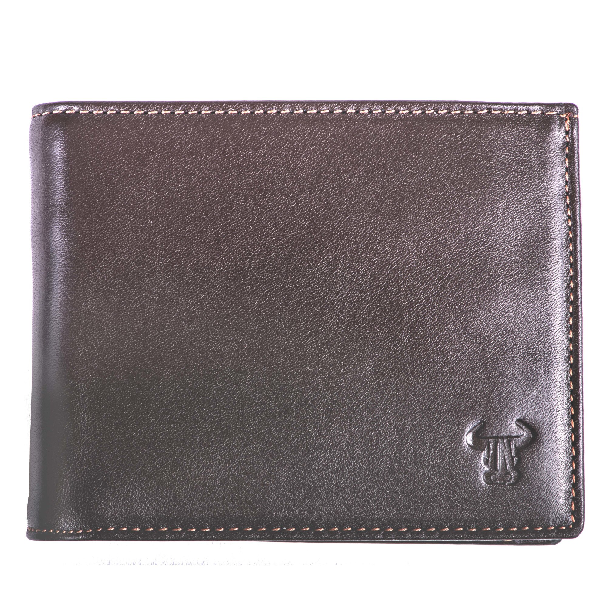 Portofel piele barbati,Toro Nero, Brown flip