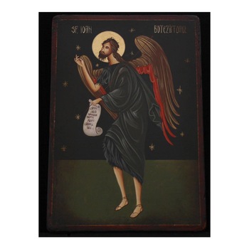 Icoana pictata pe lemn Sf. Ioan Botezatorul 2, Artizanat Opait, 44X32cm Icoana pictata pe lemn Sf. Ioan Botezatorul 2, Artizanat Opait, 44X32cm
