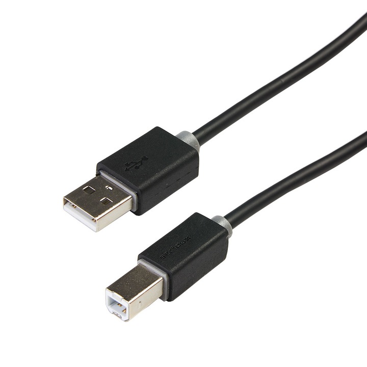Кабел за данни, Unitek, USB 2.0 A мъжки / USB 2.0 B мъжки Y/C421GBK, 5 м, черен