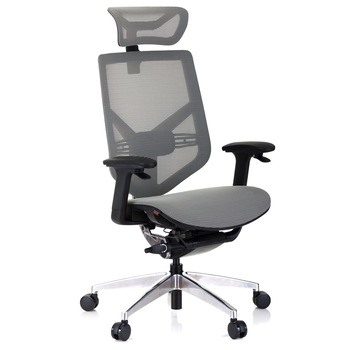 Scaun ergonomic QMOBILI Tender Form HI Grey White, mesh 3D, mecanism Double Wire, suport lombar, brate 2D paddle control, tetiera 2D, baza Aluminiu Scaun ergonomic QMOBILI Tender Form HI Grey White, mesh 3D, mecanism Double Wire, suport lombar, brate 2D paddle control, tetiera 2D, baza Aluminiu
