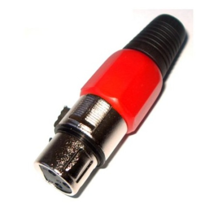 Mufa XLR mama, pe cablu, rosu - 402570