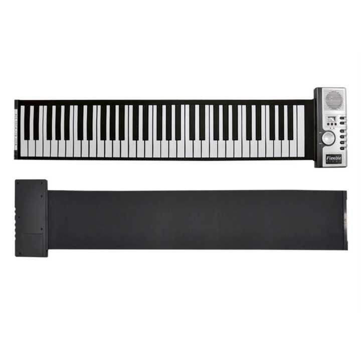 Клавиатура за пиано Soft Keyboard Piano с 61 клавиша, Преносима, Гъвкава