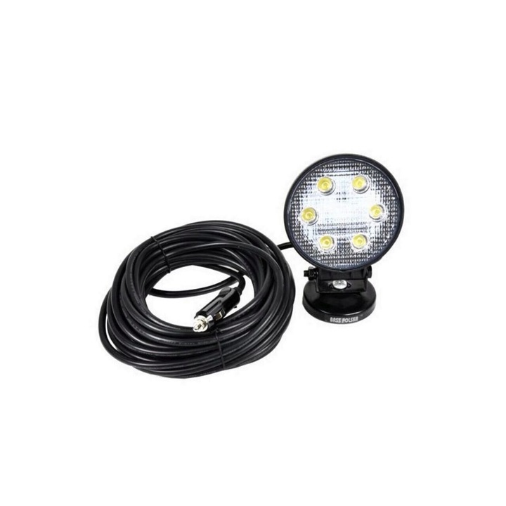 LED лампа за работилница, Bass BS-3928, висока мощност 18 W, 1620 lm, захранване 12-24 V, IP67