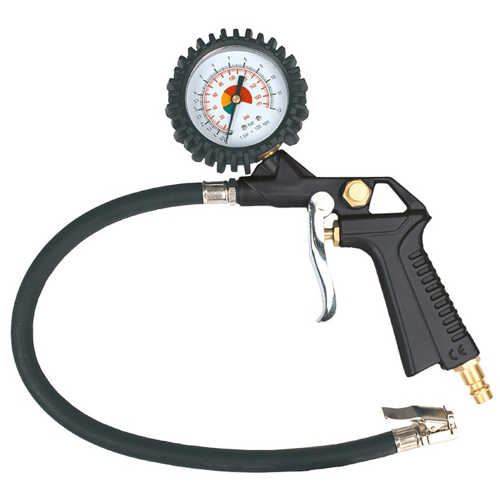 Pistol de pompare cu manometru, diametru 63mm, 12bar, TOPEX
