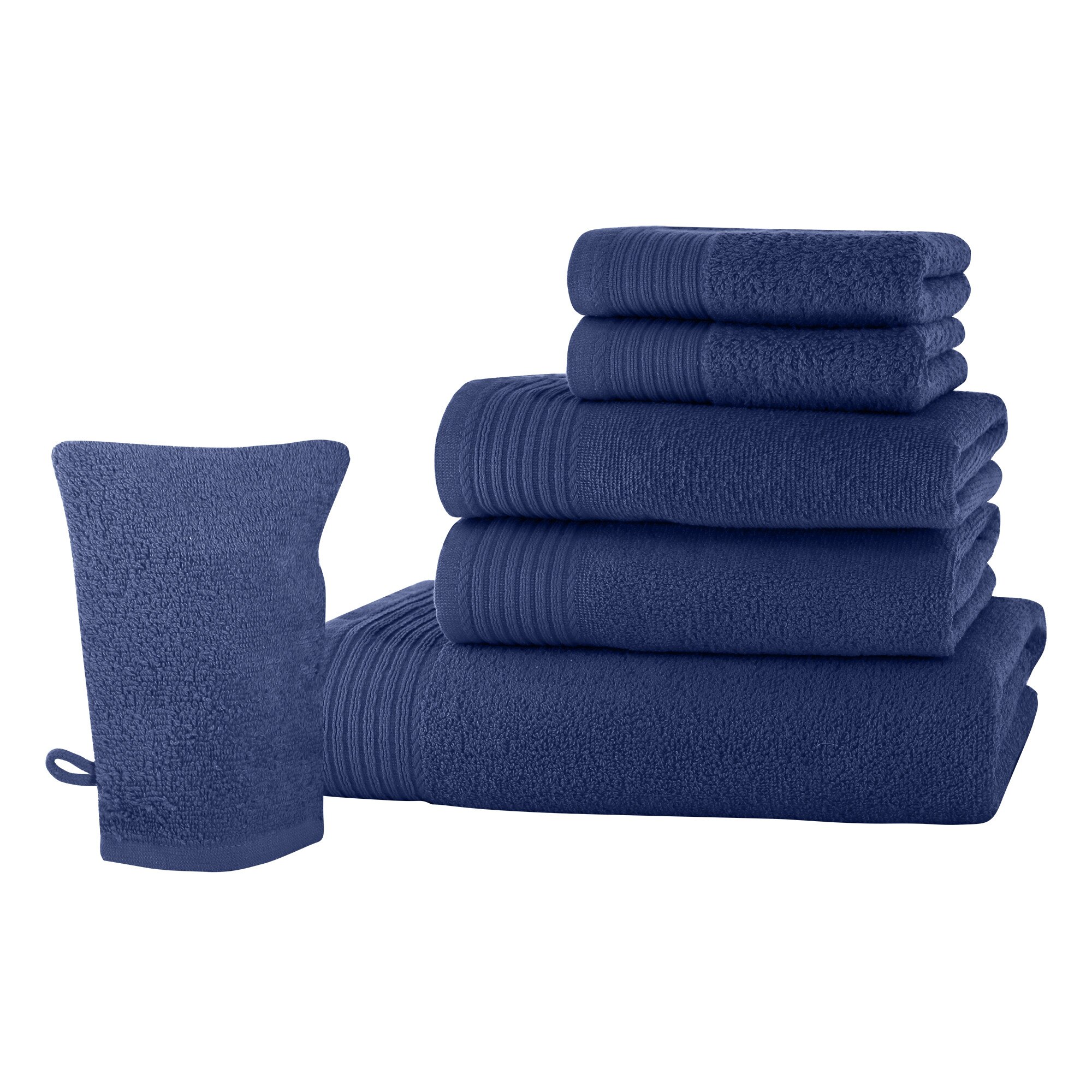 Set baie 6 produse Classic Collection, Denim, 100% bumbac Terry Selection