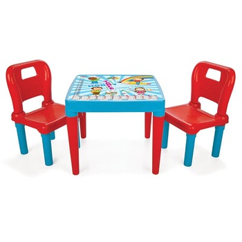 Set masuta cu doua scaune cu spatar, Hobby Study Table Set masuta cu doua scaune cu spatar, Hobby Study Table